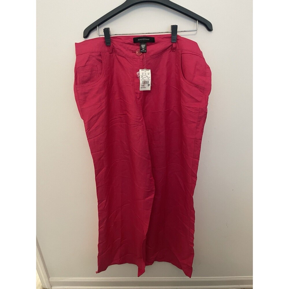 NWT Ashley Stewart Women’s Pink Wide Leg Pants Size 16W